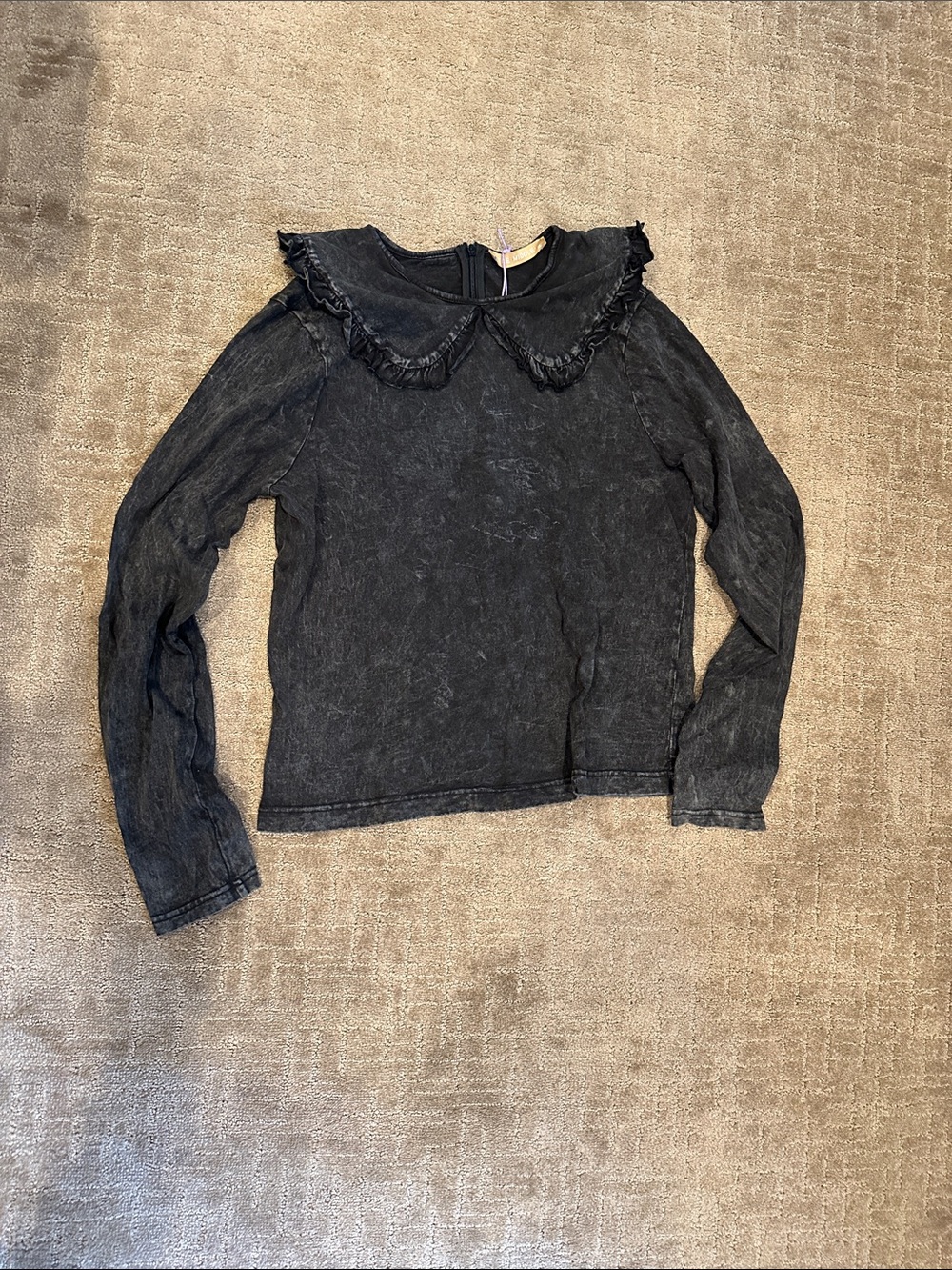 NWT The Middle Jayden Peter Pan Collar Long Sleeve Top